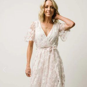 Baltic Born - Marseille Embossed Maxi Dress in Cherry Blossom 3X